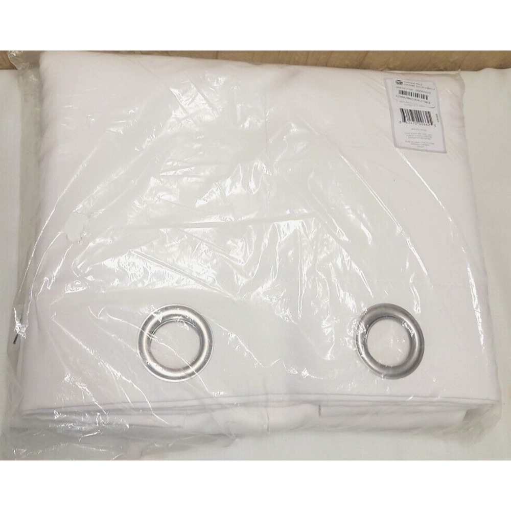 Exclusive Set of Home Curtains White Sateen Grommet Curtain Panels 52"x108"